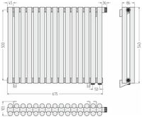 Отопительный радиатор Сунержа Эстет-11 EU50 500х675 15 секций Сатин арт-071-0312-5015 — фото 4, Радиаторы отопления