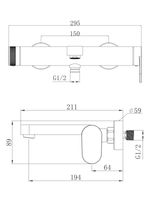 Agger Sweet смеситель для ванны/душа однорычажный, черный матовый арт-A2710044 — фото 1, Смеситель для ванны