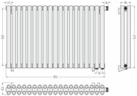 Отопительный радиатор Сунержа Эстет-00 EU50 500х855 19 секций Без покрытия арт-00-0322-5019 — фото 4, Радиаторы отопления