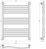 Полотенцесушитель водяной Сунержа Флюид+ 800х600 Состаренная бронза арт-05-0222-8060 — фото 2, Водяные полотенцесушители