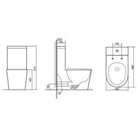Унитаз-моноблок AZARIO Nimbus 360x680х813 безободковый, система слива "скрытое торнадо", в комплекте с быстросъемным сиденьем микролифт арт-AZ-6080-AP — фото 10, Напольные унитазы