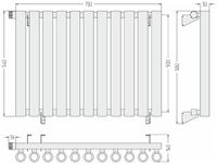 Отопительный радиатор Сунержа Кумир-0 EU50 левый 500х750 11 секций Тёмный титан муар арт-15-0350-5011 — фото 5, Радиаторы отопления