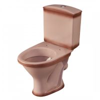 Унитаз-компакт "Вест" наклонный выпуск, с кнопочной арматурой и сиденьем, бежевый. SANTERI 1P2018S0700BF — фото 2, Напольные унитазы