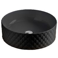 Раковина Artceram Rombo накладная без отверстий цвет черный матовый арт-OSL009 17 00 — фото 1, Раковины накладные