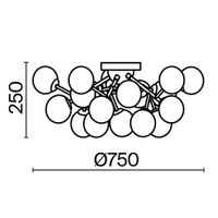 Потолочный светильник Maytoni MOD545PL-20G — фото 2, Подвесные светильники