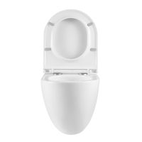 GLAZER WHITE Унитаз подвесной безободковый с сиденьем микролифт, LM, 9614003 — фото 4, Подвесные унитазы