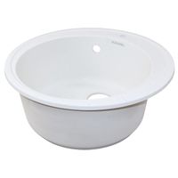 Кухонная мойка AZARIO Solo 505x505x190 искусственный мрамор, сифон в комплекте, цвет белый крап арт-CS00105233 — фото 1, Кухонные мойки