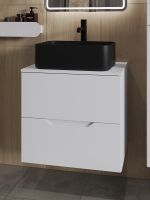 Orange Line Li-60TuwMDF+B02-460MB тумба с раковиной подвесная 60 см, белый/черный Li-60TuwMDF+B02-460MB — фото 5, Тумбы с раковиной