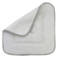 Коврик д/ванной комнаты 60х60 см., вышивка логотип MIGLIORE, белый, окантовка серебро арт-31926 — фото 3, Коврики для ванной комнаты