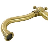 OXFORD См-ль д/раковины моноком., донный клапан "click-clack", ручка белая, бронза арт-19094 — фото 4, Смесители для раковины