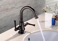 Peretto Смеситель для раковины, пов.излив 141мм дон.клап.Click/Clac, р/ДВ, черный кофе, LM, арт-LM6307RB — фото 2, Смесители для раковины