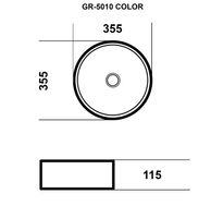 Раковина Grossman GR-5010BBL (355х355х115) черная,1 место — фото 3, Раковины