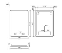Товар: Зеркало для ванной комнаты SANCOS Ray 700x1000 c подсветкой, арт. RA700 - фото 5 Зеркало для ванной комнаты SANCOS Ray 700x1000 c подсветкой, арт. RA700 — фото 5, Зеркала в ванную комнату