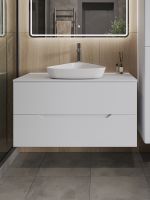 Orange Line тумба с раковиной подвесная 100 см, белый арт-Li-100TuwMDF+B07-500W — фото 3, Тумбы с раковиной