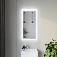 Зеркало Бриклаер Вега 40 LED подсветка на взмах руки, часы арт-4627125414190 — фото 4, Зеркала в ванную комнату