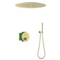 Душевая система встроенная с термостатом Timo Saona SX-2370/17SM золото матовое — фото 5, Душевые системы