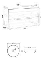 Товар: Orange Line Li-100TuLMDF+B07-420W тумба с раковиной подвесная 100 см, латте/белый Li-100TuLMDF+B07-420W - фото 2 Orange Line Li-100TuLMDF+B07-420W тумба с раковиной подвесная 100 см, латте/белый Li-100TuLMDF+B07-420W — фото 2, Тумбы с раковиной