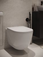 Agger Унитаз подвесной безободковый TORNADO белый с инсталляцией, микролифт, кнопка смыва белая арт-ATI12150+APB188 — фото 5, Комплекты унитаз + инсталляция