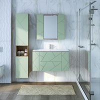 Товар: Тумба под раковину подвесная Бриклаер КРИСТАЛЛ фисташковый, 100 см 4627125417139 - фото 3 Тумба под раковину подвесная Бриклаер КРИСТАЛЛ фисташковый, 100 см 4627125417139 — фото 3, Тумбы с раковиной