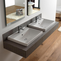 Товар: Раковина Scarabeo ML подвесная или полувстраиваемая с переливом с одним отверстием цвет белый арт-3004 - фото 5 Раковина Scarabeo ML подвесная или полувстраиваемая с переливом с одним отверстием цвет белый арт-3004 — фото 5, Раковины подвесные