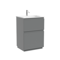 Тумба напольная SANCOS Folk Floor, 590х445х850, c двумя ящиками оснащенными доводчиками, Ergraut soft, арт. арт-FL60FES — фото 5, Тумбы под раковину