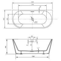 Акриловая ванна ABBER белая арт-AB9503-1.8 — фото 10, Акриловые ванны