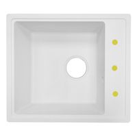 Кухонная мойка AZARIO Milas 480х420х197 кварцевая, прямоугольная, сифон в комплекте, цвет Белый арт-CS00097665 — фото 7, Кухонные мойки