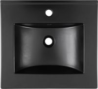 Раковина Aquanet Flat 50 черная матовая арт-00329252 — фото 2, Раковины встраиваемые сверху