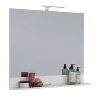 Зеркало Lemark ROMANCE 100 см с полкой, цвет: Белый глянец арт-LM07R100Z — фото 3, Зеркала в ванную комнату