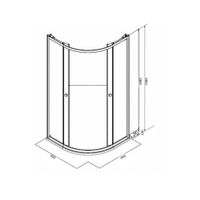 Ограждение VIVA90B N душевое Ceruttispa без поддона (90x90x195) — фото 430, Прямоугольные душевые уголки