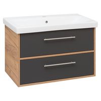 Тумба подвесная MELBOURNE 80 /дуб/серый/ AQUA DE MARCO 2080GCMEL/H/V.2.0 — фото 3, Тумбы под раковину