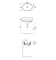 Раковина SIMAS PO-MO накладная или полувстраиваемая сверху без отверстий цвет белый PO02 — фото 4, Раковины накладные