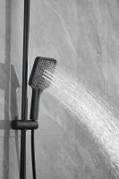 Душевая система с тропическим душем и смесителем BELZ, черная, арт-B24507-7 — фото 4, Душевые стойки