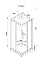 Ограждение VIVA90B N душевое Ceruttispa без поддона (90x90x195) — фото 64, Прямоугольные душевые уголки