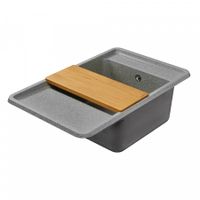 Мойка для кухни Беллис 78 780x510x250 мм, прямоуг., серый 1A725032BS230 — фото 5, Кухонные мойки