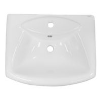 Раковина с пьедесталом AZARIO ELANA 560х440х835 арт-AZ-334P — фото 2, Раковины напольные