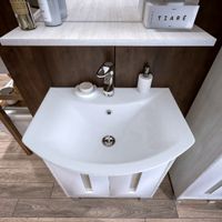 Комплект мебели для ванной Бриклаер БАЛИ 60R, светлая лиственница/белый — фото 9, Комплекты мебели для ванной