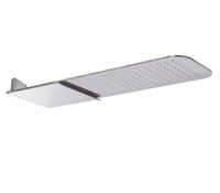 Верхний душ, Fima Carlo Frattini, Showerhead, тип установки-настенный, размер душевого диска, мм-120*200, форма-прямоугольная, количество режимов-2, тип струи-каскад, дождь, материал-нержавеющая сталь, цвет-хром арт-F2347CR — фото 1, Верхние души