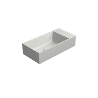раковина накладная KUBE X 50x25 без перелива серый матовый арт-9486017 — фото 2, Раковины накладные