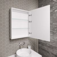 Шкаф-зеркало "МЕРКАДО-60 см" Пр. с LED подсветкой 206018 — фото 2, Зеркальные шкафы в ванную