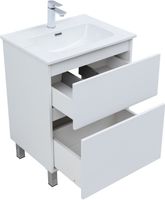 Тумба под раковину Aquanet Вега 60 напольная, белый глянец арт-00344121 — фото 7, Тумбы под раковину