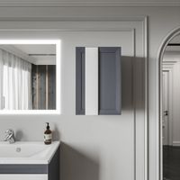 Шкаф навесной Бриклаер БЕРЛИН 60 см, оникс серый 4627125416163 — фото 1, Шкафы для ванной