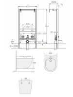 Agger Биде подвесное санфарфор с инсталляцией, белый арт-ATI03310 — фото 9, Комплекты унитаз + инсталляция