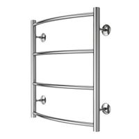 Полотенцесушитель водяной AZARIO VERONA 500/600 4 секции, нижнее/диагональное подключение, 1/2", хром арт-AZ04156 — фото 1, Водяные полотенцесушители