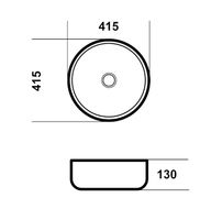 Раковина Grossman Style (415х415х130) белая,1 место арт-GR-3032 — фото 2, Раковины накладные