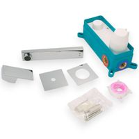 KVANT См-ль д/раковины моноком. скрытого монтажа настенный, хром арт-32446 — фото 7, Смесители для раковины