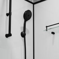 Товар: Душевая кабина Niagara Standart ST90/15QL/KL/BKT (90х90х225) низкий поддон(15см),черный,стекло прозрачное,3 места - фото 6 Душевая кабина Niagara Standart ST90/15QL/KL/BKT (90х90х225) низкий поддон(15см),черный,стекло прозрачное,3 места — фото 6, Душевые кабины