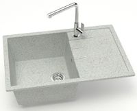 Кухонная мойка AZARIO Vision 750x505x218 искусственный мрамор, цвет Светло серый арт-CS00078341 — фото 1, Кухонные мойки