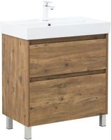 Тумба с раковиной Aquanet Nova Lite 2.0 75 напольная цв. дуб рустикальный арт-00348196 — фото 1, Тумбы с раковиной