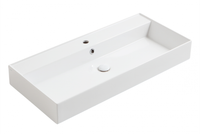 Раковина SIMAS AGILE подвесная или накладная с одним отверстием цвет белый AG101 — фото 1, Раковины накладные